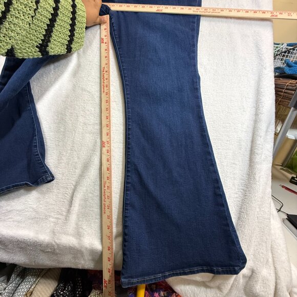 J.Crew 33X32 Full Length Flare Jean Dark Wash Stretch Denim High Rise Classic - Picture 6 of 11